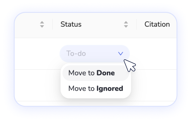 Rastreamento de status de indexação